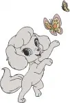 Disney Palace Pets Cinderellas Dog Pumpkin Line And Color Various Poses - Filled Embroidery Design - 4496