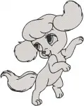 Disney Palace Pets Cinderellas Dog Pumpkin Line And Color Various Poses - Filled Embroidery Design - 4497
