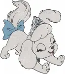 Disney Palace Pets Auroras Cat Beauty And Cinderellas Dog Pumpkin Posing - Filled Embroidery Design - 4498