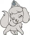 Disney Palace Pets Pumpkin Beauty With Princesses Cinderella And Aurora - Filled Embroidery Design - 4507
