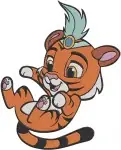 Disney Palace Pets Jasmines Tiger Sultan Various Royal And Playful Poses - Filled Embroidery Design - 4525