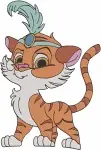 Disney Palace Pets Jasmines Tiger Sultan Sleeping Posing And Playful Actions - Filled Embroidery Design - 4529