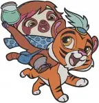 Disney Palace Pets Jasmines Sultan Taj Nyle And Mulans Cat Rouge Collection - Filled Embroidery Design - 4531