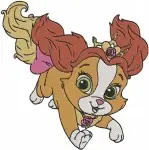 Disney Palace Pets Belles Teacup Cinderellas Slipper Ariels Matey Squirrel Auroras Otto - Filled Embroidery Design - 4539