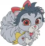 Disney Palace Pets Belles Teacup Cinderellas Slipper Ariels Matey Squirrel Auroras Otto - Filled Embroidery Design - 4541