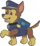 Paw Patrol Pups Chase Police Dog And Marshall Firefighter Dog Action Poses - Filled Embroidery Design - 4559