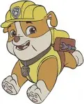 Paw Patrol Hero Pups Chase Marshall And Rubble Construction Dog Team Poses - Filled Embroidery Design - 4565