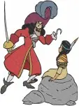 Peter Pan Captain Hook Mr Smee And Tinker Bell Trapped In Lantern Scenes - Filled Embroidery Design - 4611