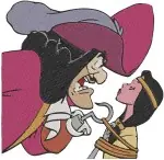 Peter Pan Captain Hook Mr Smee And Tinker Bell Trapped In Lantern Scenes - Filled Embroidery Design - 4612