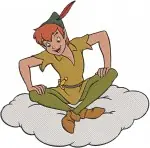 Peter Pan And Captain Hook Collection - Hero Portrait On Cloud And Villain Poses - Neverland Rivals - Filled Embroidery Design - 4636