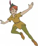 Peter Pan The Eternal Youth - Kneeling Standing And Soaring Flying Action Poses - Neverland Protagonist - Filled Embroidery Design - 4648
