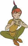 Peter Pan The Leader Of The Lost Boys - Assorted Standing Confident And Adventure Poses - Neverland Hero Figure - Filled Embroidery Design - 4651