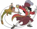Peter Pan Versus Captain Hook Epic Sword Fight - Dynamic Pirate Duel Action Scenes - Neverland Battle For Glory - Filled Embroidery Design - 4666