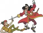 Peter Pan Versus Captain Hook Epic Sword Fight - Dynamic Pirate Duel Action Scenes - Neverland Battle For Glory - Filled Embroidery Design - 4668