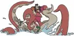 Peter Pan'S Captain Hook - Tick Tock Crocodile Terror And Captured Darling Children With Pirate Crew - Filled Embroidery Design - 4691
