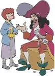Peter Pan'S Captain Hook - Tick Tock Crocodile Terror And Captured Darling Children With Pirate Crew - Filled Embroidery Design - 4692