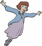 Peter Pan'S Captain Hook With Piglet And Wendy Darling Floating With Fairy Dust - Neverland Whimsical Scenes - Filled Embroidery Design - 4697