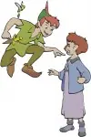 Peter Pan Teaches Darling Children To Fly - Wendy John Michael With Fairy Dust - Second Star To The Right - Filled Embroidery Design - 4716