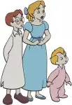 Peter Pan'S Michael Darling In Pink Pajamas With Teddy Bear - Innocent Child Poses - Neverland Character - Filled Embroidery Design - 4721