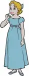 Peter Pan'S Wendy Darling In Blue Nightgown And Nana The Faithful St Bernard Dog - Gentle Friends Of Neverland - Filled Embroidery Design - 4727