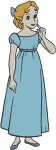 Peter Pan'S Wendy Darling In Blue Nightgown And Nana The Faithful St Bernard Dog - Gentle Friends Of Neverland - Filled Embroidery Design - 4728
