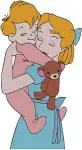 Disney Peter Pan Wendy Darling Reading Story Mice Helping Mother With Baby Bundle - Filled Embroidery Design - 4733