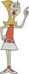 Disney Phineas And Ferb Candace Flynn Screaming Winter Outfit Expressive Poses Collection - Filled Embroidery Design - 4739