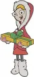 Disney Phineas And Ferb Candace Flynn Screaming Winter Outfit Expressive Poses Collection - Filled Embroidery Design - 4742