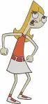 Disney Phineas And Ferb Candace Flynn Pointing Frustrated Teenager Various Poses - Filled Embroidery Design - 4745