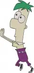 Disney Phineas And Ferb Ferb Fletcher Green Haired Inventor Action Poses Quiet Designs - Filled Embroidery Design - 4753