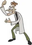 Disney Phineas And Ferb Dr Doofenshmirtz Evil Scientist Various Scheming Poses Bundle - Filled Embroidery Design - 4759