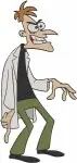 Disney Phineas And Ferb Dr Doofenshmirtz Evil Scientist Various Scheming Poses Bundle - Filled Embroidery Design - 4760
