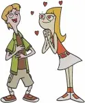 Disney Phineas And Ferb Isabella Garcia Shapiro Jeremy Johnson Couple Doofenshmirtz Collection - Filled Embroidery Design - 4769