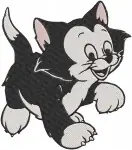 Disney Pinocchio Figaro Kitten Sleeping In Box Walking Cute Pet Cat Bundle - Filled Embroidery Design - 4816