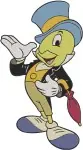 Pinocchio Jiminy Cricket Dapper Poses With Top Hat And In Ornate Frame - Filled Embroidery Design - 4859