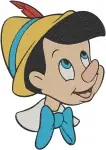 Pinocchio Puppet Boy Portraits With Flower And Various Standing Expressions - Filled Embroidery Design - 4869