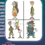 Disney Phineas And Ferb Isabella Garcia Shapiro Jeremy Johnson Couple Doofenshmirtz Collection - Filled Embroidery Design - Instant Download