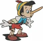 Pinocchio Various Poses Including Long Nose Lying And Expressive Stances - Filled Embroidery Design - 4877