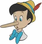 Pinocchio Various Poses Including Long Nose Lying And Expressive Stances - Filled Embroidery Design - 4880