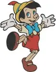 Pinocchio Wooden Puppet More Expressive Standing Sitting And Active Poses - Filled Embroidery Design - 4889