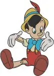 Pinocchio Wooden Puppet More Expressive Standing Sitting And Active Poses - Filled Embroidery Design - 4890