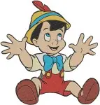 Pinocchio Dancing With Football And Various Lively Standing Character Poses - Filled Embroidery Design - 4894