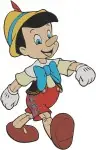 Pinocchio Classic Standing Poses And With Puppet Show Stage And Marionette - Filled Embroidery Design - 4898