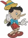 Pinocchio On Scooter Marching With Apple And Other Playful Character Scenes - Filled Embroidery Design - 4907