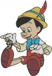 Pinocchio And Jiminy Cricket Various Interactive And Individual Character Poses - Filled Embroidery Design - 4922