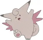 Pokemon Ash Brock Pikachu Caterpie Bug Type And Clefairy Fairy Type Group - Filled Embroidery Design - 4944