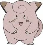 Pokemon Characters Clefable Ivysaur And Jigglypuff Various Poses - Filled Embroidery Design - 4946