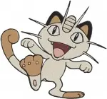 Pokemon Characters Trainer May Meowth And Trainer Misty Water Gym Leader - Filled Embroidery Design - 4955