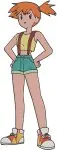 Pokemon Characters Trainer May Meowth And Trainer Misty Water Gym Leader - Filled Embroidery Design - 4956