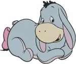 Winnie The Pooh Eeyore The Donkey With Winnie The Pooh Bear Hugging Poses - Filled Embroidery Design - 4968